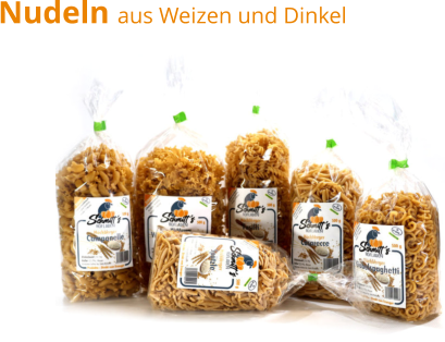 Nudeln aus Weizen und Dinkel